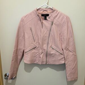Leather Light Pink Women's Jacket